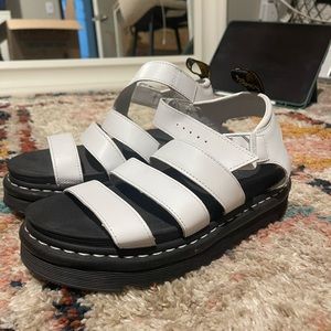 Doc Martin white and black sandals size 8